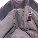BALLY Hand Bag Leather Brown Gold Auth BSZ117-19
