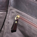 BALLY Hand Bag Leather Brown Gold Auth BSZ117-20