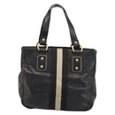 BALLY Hand Bag Leather Brown Gold Auth BSZ117-3