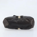 BALLY Hand Bag Leather Brown Gold Auth BSZ117-9
