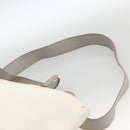 CHANEL Tote Bag Nylon White Silver CC Auth BSZ118-15