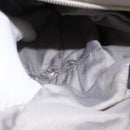CHANEL Tote Bag Nylon White Silver CC Auth BSZ118-23