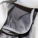 CHANEL Tote Bag Nylon White Silver CC Auth BSZ118-25