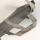 CHANEL Tote Bag Nylon White Silver CC Auth BSZ118-7