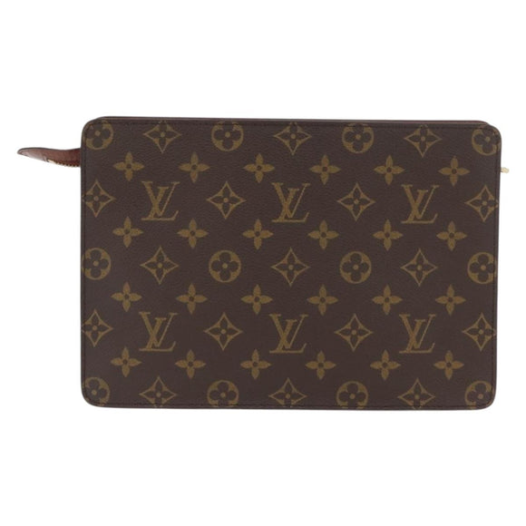LOUIS VUITTON Monogram Pochette Homme Clutch Bag M51795 LV Auth BSZ122