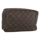 LOUIS VUITTON Monogram Trousse Toilette 28 Clutch Tasche M47522 LV Auth BSZ125-1