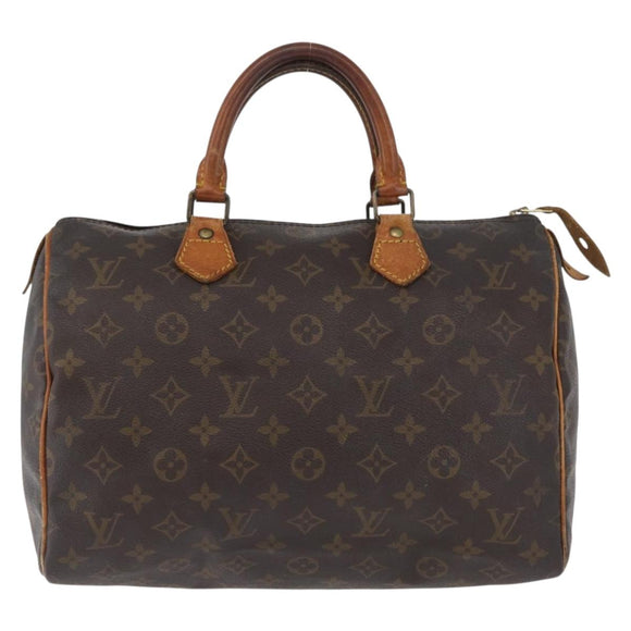 LOUIS VUITTON Monogram Speedy 30 Hand Bag M41526 LV Auth BSZ126