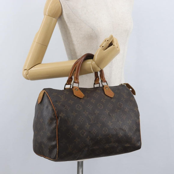 LOUIS VUITTON Monogram Speedy 30 Handtas M41526 LV Auth BSZ126