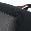GUCCI GG Canvas Sherry Line Hand Bag Black 131230 Auth BSZ133-12
