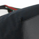 GUCCI GG Canvas Sherry Line Hand Bag Black 131230 Auth BSZ133-13