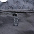 GUCCI GG Canvas Sherry Line Hand Bag Black 131230 Auth BSZ133-19