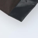 BOTTEGA VENETA Clutch Bag Canvas Brown Silver Auth BSZ138-16