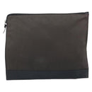 BOTTEGA VENETA Clutch Bag Canvas Brown Silver Auth BSZ138-13
