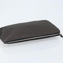 BOTTEGA VENETA Clutch Bag Canvas Brown Silver Auth BSZ138-5