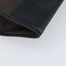 BOTTEGA VENETA Clutch Bag Canvas Brown Silver Auth BSZ138-14