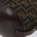 FENDI Zucca Canvas Hand Bag Black Brown Auth BSZ141-14