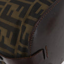 FENDI Zucca Canvas Hand Bag Black Brown Auth BSZ141-15