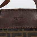 FENDI Zucca Canvas Hand Bag Black Brown Auth BSZ141-10