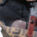 FENDI Zucca Canvas Hand Bag Black Brown Auth BSZ141-19