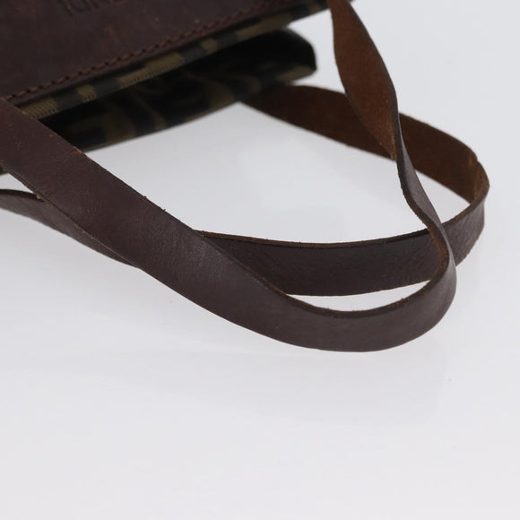 FENDI Zucca Canvas Hand Bag Black Brown Auth BSZ141