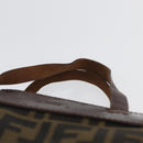 FENDI Zucca Canvas Hand Bag Black Brown Auth BSZ141-8