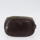 FENDI Zucca Canvas Hand Bag Black Brown Auth BSZ141-5