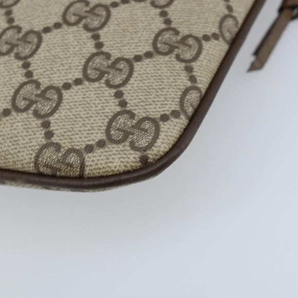 GUCCI GG Supreme Web Sherry Line Bag PVC Beige Gold 904 02 047 Auth BSZ142