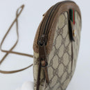 GUCCI GG Supreme Web Sherry Line Bag PVC Beige Gold 904 02 047 Auth BSZ142-15