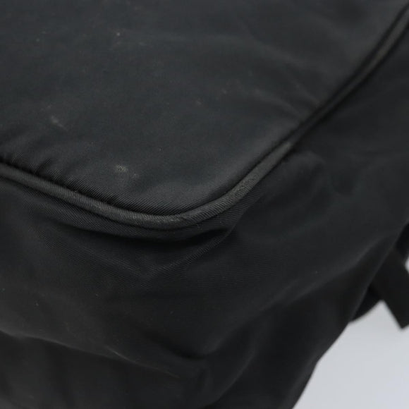 PRADA Shoulder Bag Nylon Black Silver Auth BSZ143