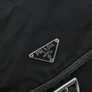 PRADA Shoulder Bag Nylon Black Silver Auth BSZ143-14