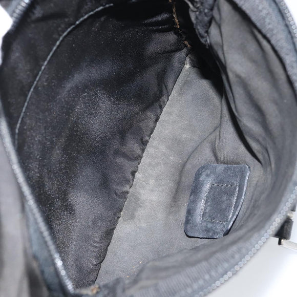PRADA Shoulder Bag Nylon Black Silver Auth BSZ143