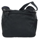 PRADA Shoulder Bag Nylon Black Silver Auth BSZ143-3