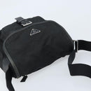 PRADA Shoulder Bag Nylon Black Silver Auth BSZ143-6