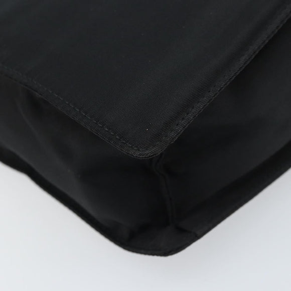 PRADA Hand Bag Nylon Black Silver Auth BSZ146