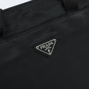 PRADA Hand Bag Nylon Black Silver Auth BSZ146-14