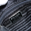 PRADA Hand Bag Nylon Black Silver Auth BSZ146-16