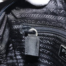 PRADA Hand Bag Nylon Black Silver Auth BSZ146-20