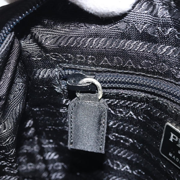 PRADA Hand Bag Nylon Black Silver Auth BSZ146