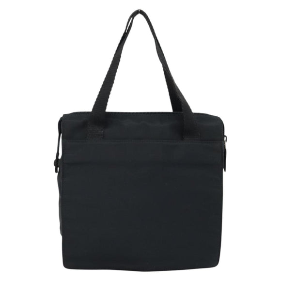PRADA Hand Bag Nylon Black Silver Auth BSZ146