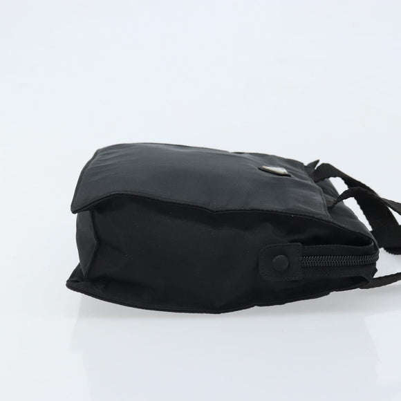 PRADA Hand Bag Nylon Black Silver Auth BSZ146