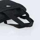 PRADA Hand Bag Nylon Black Silver Auth BSZ146-7