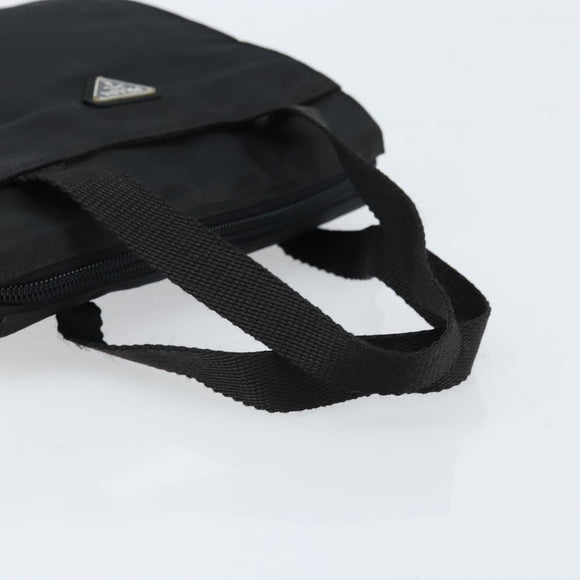 PRADA Hand Bag Nylon Black Silver Auth BSZ146
