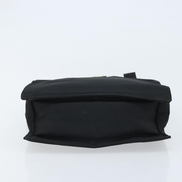 PRADA Hand Bag Nylon Black Silver Auth BSZ146