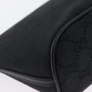GUCCI GG Canvas Accessory Pouch Black Silver 07198 Auth BSZ147V-16