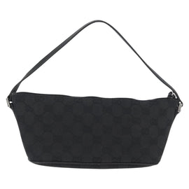 GUCCI GG Canvas Accessory Pouch Black Silver 07198 Auth BSZ147V - 0