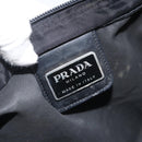 PRADA Schoudertas Nylon Zwart Zilver Auth BSZ154-19
