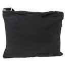 PRADA Schoudertas Nylon Zwart Zilver Auth BSZ154-2