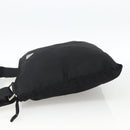 PRADA Schoudertas Nylon Zwart Zilver Auth BSZ154-3