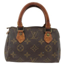 LOUIS VUITTON Monogram Mini Speedy Hand Bag M41534 LV Auth BSZ161-13