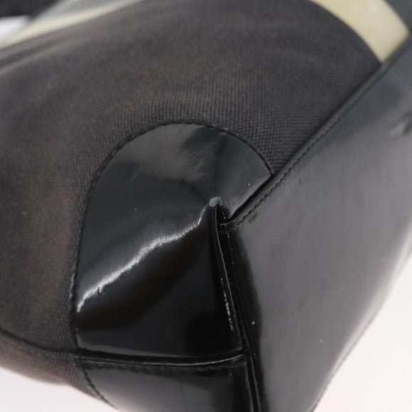 GUCCI Tote Bag Canvas Black Gold 002 1119 Auth BSZ162